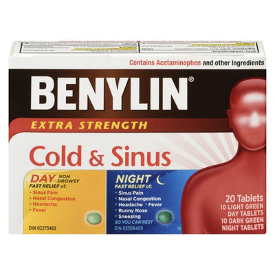 Benylin Cold & Sinus Day and Night, Extra Strength - 20 Tablets