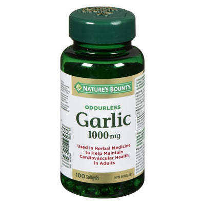 Nature's Bounty Odourless Garlic, 1000 mg - 100 Softgels