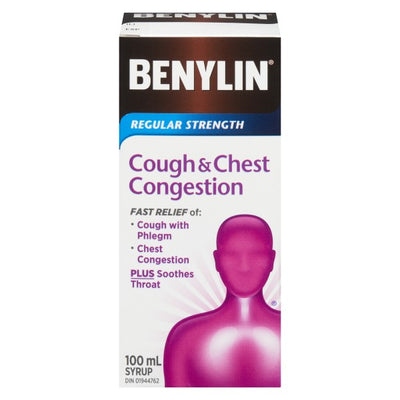 Benylin Cough & Chest Congestion Syrup, Regular Strength  - 100ml