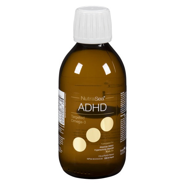 Nature's Way NutraSea ADHD Targeted Omega-3 Liquid for Kids, Citrus Punch - 200 ml