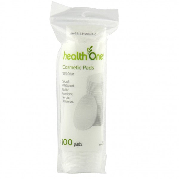 health One Quilted Cotton Cosmetic Pads, 100 Pads
