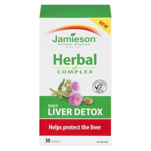 Jamieson Herbal Complex Daily Liver Detox, 30 Caplets