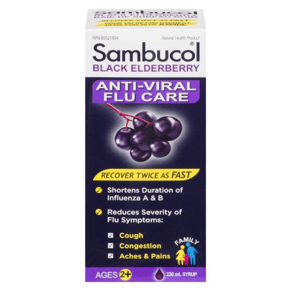 Sambucol Black Elderberry Anti Viral Flu Care, 230 ml